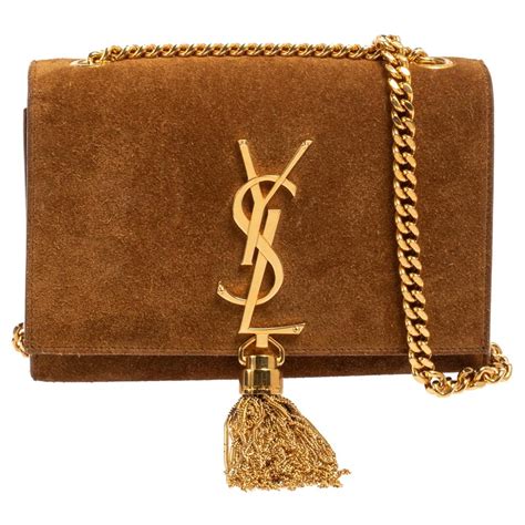 ysl tan suede tassel bag|YSL handbags with tassel.